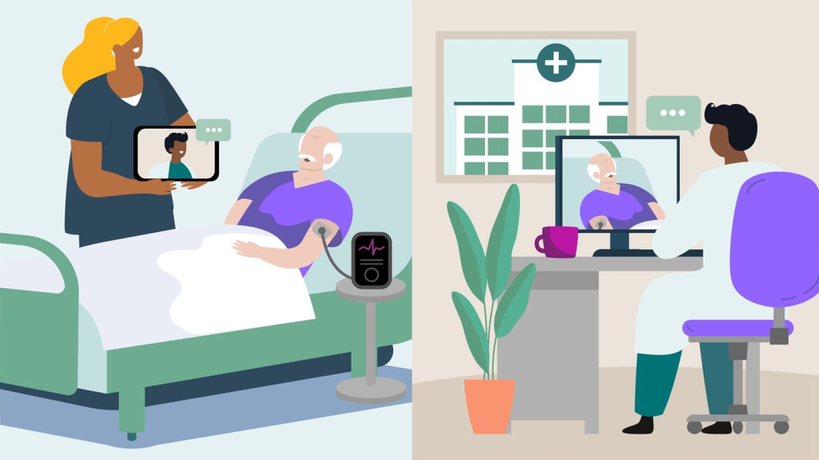 Grafik VirtualWard (Grafik: Asklepios) / Weiterer Text über ots und www.presseportal.de/nr/65048 / Die Verwendung dieses Bildes für redaktionelle Zwecke ist unter Beachtung aller mitgeteilten Nutzungsbedingungen zulässig und dann auch honorarfrei. Veröffentlichung ausschließlich mit Bildrechte-Hinweis.