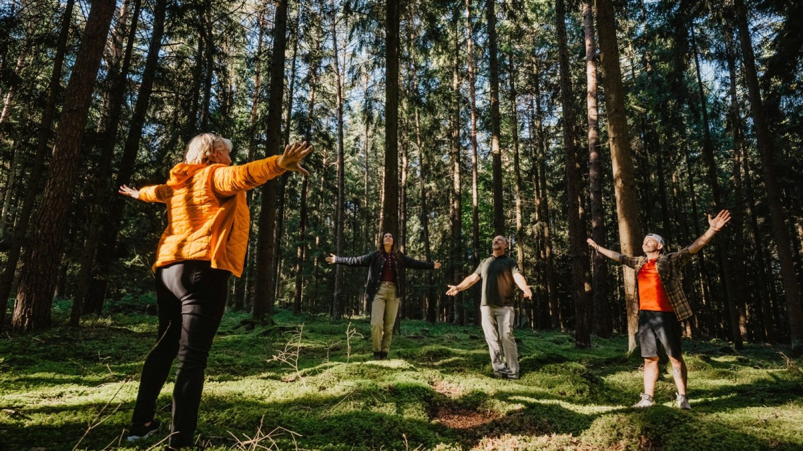 Der Wald ist weit mehr als ein Erholungsraum, er dient der Gesundheit und ist ein heilsamer Raum für Regeneration, Prävention und Therapie. Waldgesundheit wird in den Heilbädern Bad Füssing, Bad Birnbach, Bad Kötzting und Bad Neualbenreuth in verschiedensten Anwendungen und Therapieformen angeboten. Die Heilbäder in Bayern bieten professionelle und gezielte Trainingsformen an, die bewusst ausgetretene Pfade verlassen und eintauchen in die grüne Welt unter dem Blätterdach. Waldbaden, Autogenes Training, Achtsamkeitsübungen oder Wahrnehmungsschulung gehören dazu. / Weiterer Text über ots und www.presseportal.de/nr/133494 / Die Verwendung dieses Bildes für redaktionelle Zwecke ist unter Beachtung aller mitgeteilten Nutzungsbedingungen zulässig und dann auch honorarfrei. Veröffentlichung ausschließlich mit Bildrechte-Hinweis.