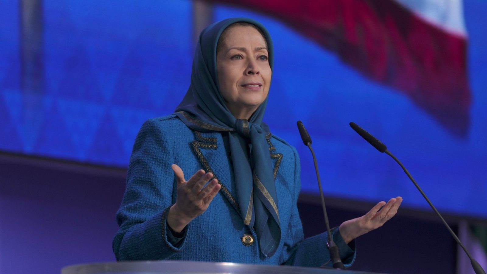 07.02.2026-Maryam Rajavi auf der Free-Iran-Mega-Kundgebung in Berlin / Weiterer Text über ots und www.presseportal.de/nr/146655 / Die Verwendung dieses Bildes für redaktionelle Zwecke ist unter Beachtung aller mitgeteilten Nutzungsbedingungen zulässig und dann auch honorarfrei. Veröffentlichung ausschließlich mit Bildrechte-Hinweis.